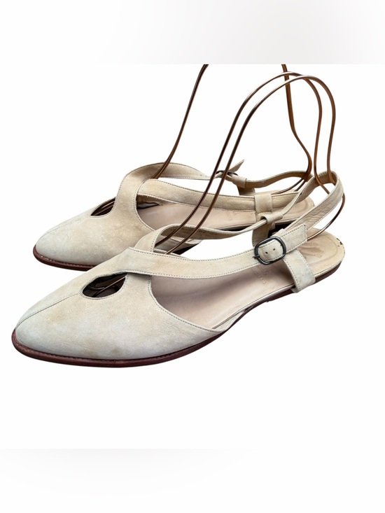 Nike Tensile Air Shoes - Nike Tensile Air Vintage 90's size 10 Suede Women's Beige Suede Slingback Flats